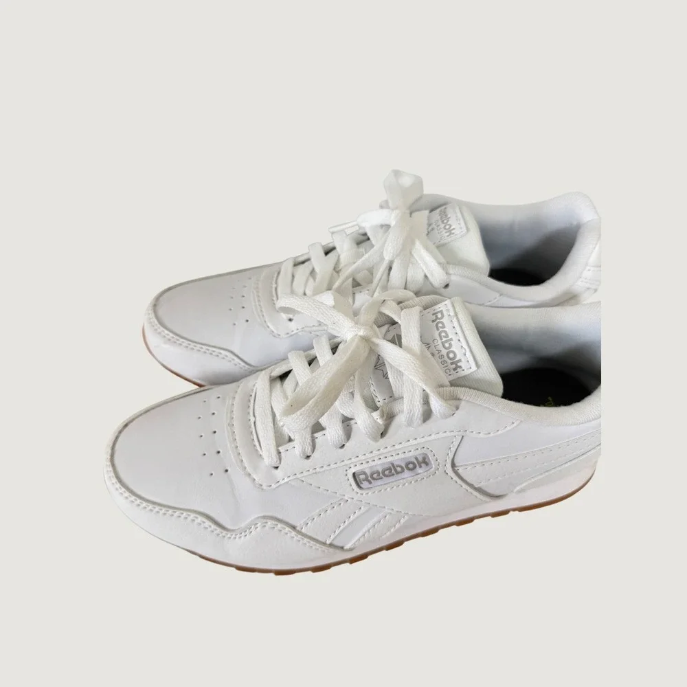 Reebok Royal Glide White Gum Sole Women's Sneakers Size 8 Classic Low Top Shoes